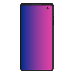 Modern smartphone with thin edge and blank screen for copy space