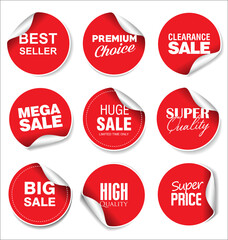 sale stickers illustration collection 