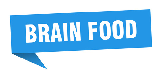 brain food banner. brain food speech bubble. brain food sign