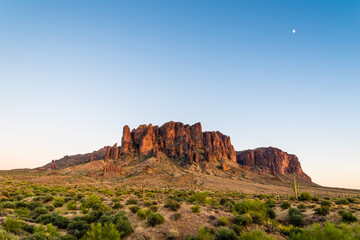 Moonrise over Superstition Mountain