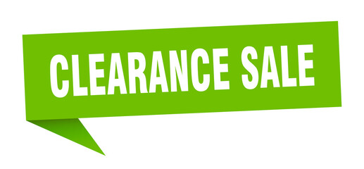 clearance sale banner. clearance sale speech bubble. clearance sale sign