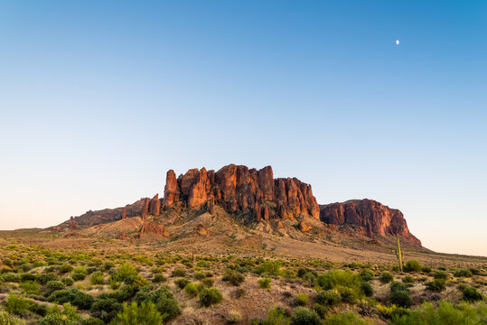 Moonrise over Superstition Mountain