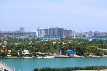 Naklejka premium widok na plażę miami na florydzie