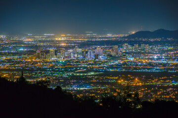 Fototapeta na wymiar The City of Phoenix, Arizona at night.