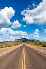The Road to Superstition Mountain in Arizona.