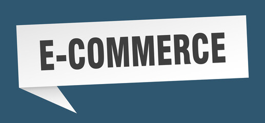 e-commerce banner. e-commerce speech bubble. e-commerce sign