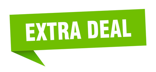 extra deal banner. extra deal speech bubble. extra deal sign