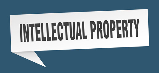 intellectual property banner. intellectual property speech bubble. intellectual property sign