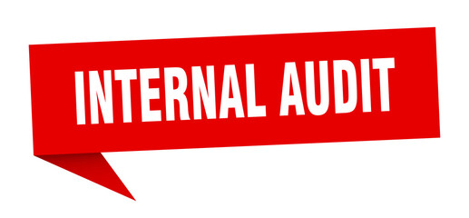 internal audit banner. internal audit speech bubble. internal audit sign