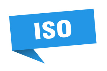 iso banner. iso speech bubble. iso sign