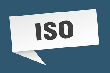 iso banner. iso speech bubble. iso sign