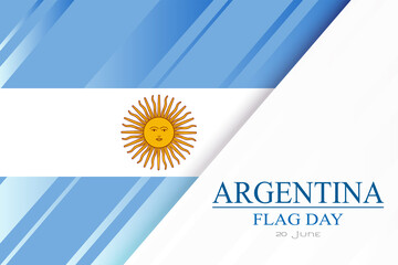 Argentina Flag Day card, poster, banner, invitation, flyer, cover