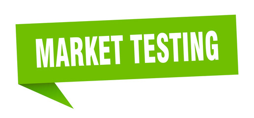 market testing banner. market testing speech bubble. market testing sign