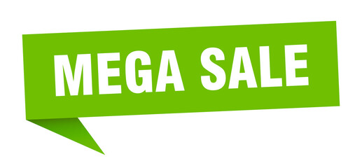 mega sale banner. mega sale speech bubble. mega sale sign