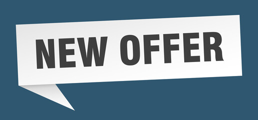 new offer banner. new offer speech bubble. new offer sign