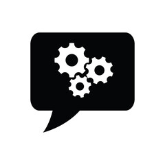 setting  Gear chat icon vector