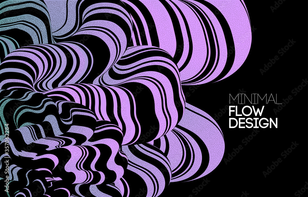 Aufkleber Vector Modern abstract design background Flow motion