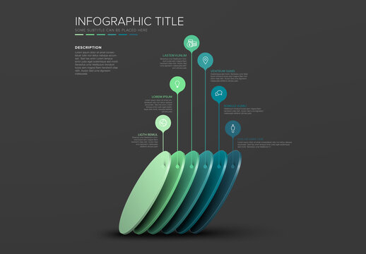 Infographic with Slanted Circular Elements