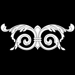 Obraz premium Vintage baroque ornament, corner. Retro pattern antique style acanthus. Decorative design element filigree calligraphy vector