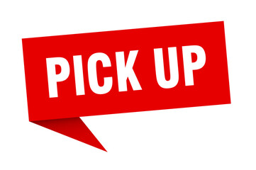 pick up banner. pick up speech bubble. pick up sign