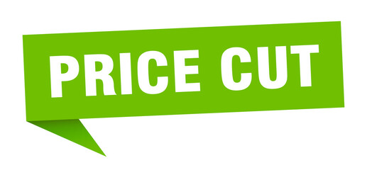 price cut banner. price cut speech bubble. price cut sign