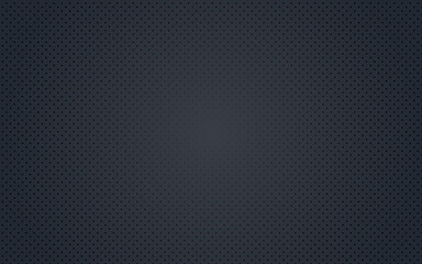 Black background with dotted gradient. Dark abstract background, texture with dotted elements, vector illustration.