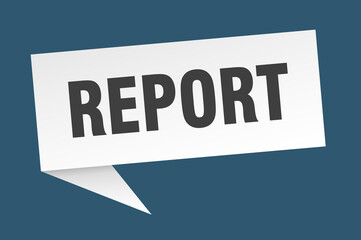 report banner. report speech bubble. report sign