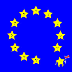 humorous brexit vector illustration