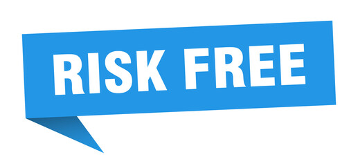 risk free banner. risk free speech bubble. risk free sign