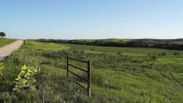 a country back road in the scenic flint hills of Kansas