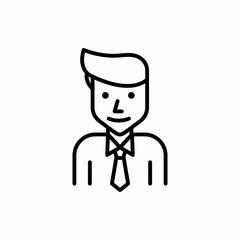 Outline businessman icon.Businessman vector illustration. Symbol for web and mobile