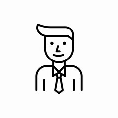 Outline businessman icon.Businessman vector illustration. Symbol for web and mobile