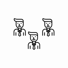Outline businessman group icon.Businessman group vector illustration. Symbol for web and mobile