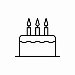 Outline cake icon.Cake vector illustration. Symbol for web and mobile