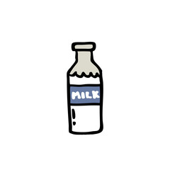 bottle of milk doodle icon