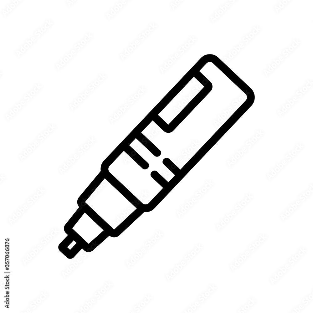 Poster 3d pen engineering device icon vector. 3d pen engineering device sign. isolated contour symbol illus
