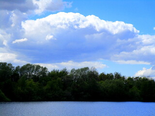 clouds over the lake