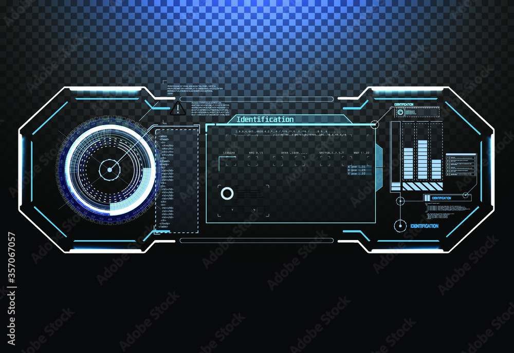Poster warning frame. abstract tech design set of frame in modern hud style background. abstract technology