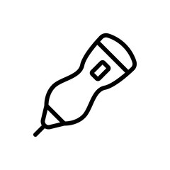 3d pen device icon vector. 3d pen device sign. isolated contour symbol illustration