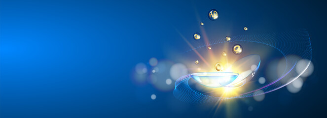 Blue contact lenses for your eye health.