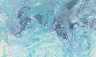 Abstract oil painting. Modern art. Beautiful hand painted image for creative design of posters, cards, invitations, prints, banners, websites and wallpapers. Cool colours.