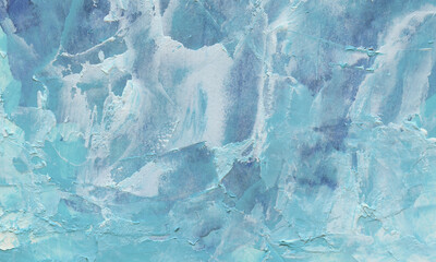 Obraz premium Abstract painting. Modern art. Beautiful hand painted image for creative design of posters, cards, invitations, prints, banners, websites, wallpapers. Cool colours.