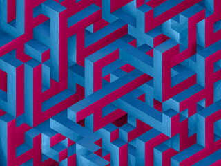 Isometric Series inspired by Pantone 2020 Color of the Year: Classic Blue
