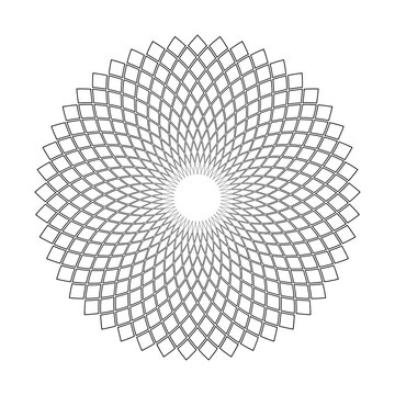recommend clip art: Circle rotation pattern. Geometric design element.