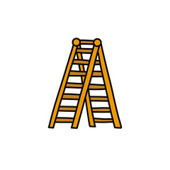 stairs doodle icon, vector illustration
