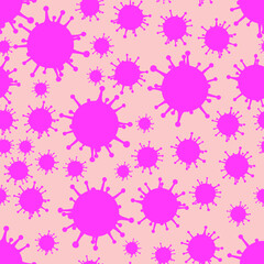 Fototapeta na wymiar Virus repeat seamless pattern background