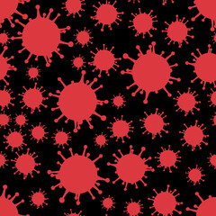 Virus repeat seamless pattern background