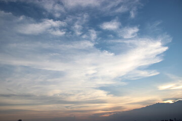 white clouds bright sky