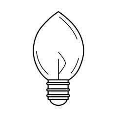 electric light bulb, eco idea metaphor, isolated icon line style