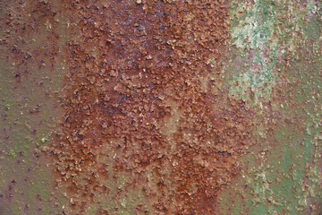 rusty painted metal texture. old shabby rusty metal background